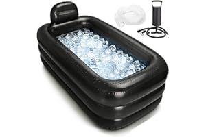 Nevife Inflatable Bathtub for Men – Portable Blow Up bathtub with Durable PVC, Comfort Floor & Headrest – Perfect for Ice Bat