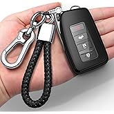Autophone Compatible with Lexus Key Fob Cover with Keychain Soft TPU 360 Degree Protection Key Shell Case for RX ES GS LS NX RS GX LX RC LC Smart Key-Black