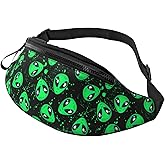 Alien Fanny Pack Waist Bag Adjustable Belt Bag For Men Women Traveling Hiking Cycling Running