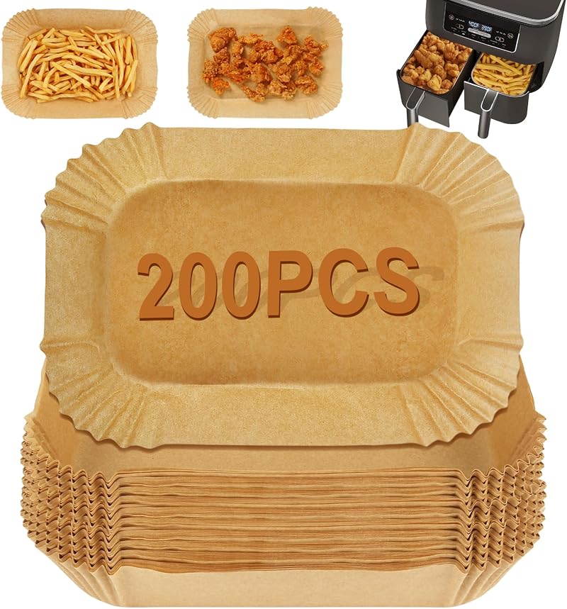 YQL 200Pcs Air Fryer Liners for Ninja Dual/Double Stack 9L & More