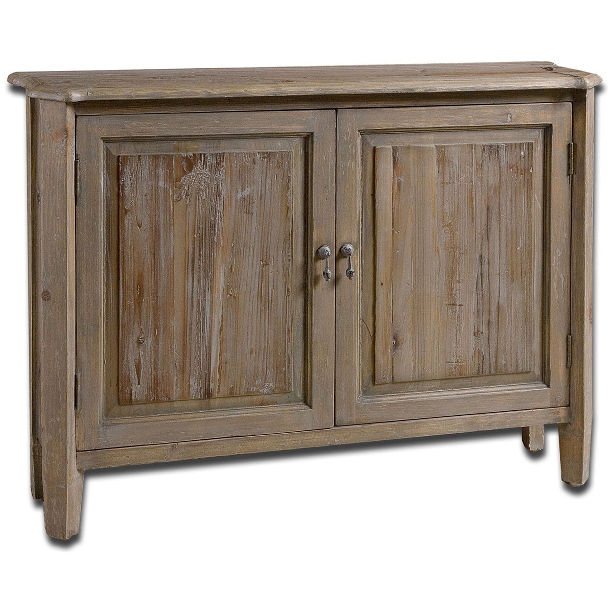 Uttermost Altair Reclaimed Wood Console Cabinet, Stony Gray Was
