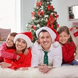 Udewo 2PCS Christmas Ties Santa Claus Snowflake Necktie Men Boys Festive Party view 5