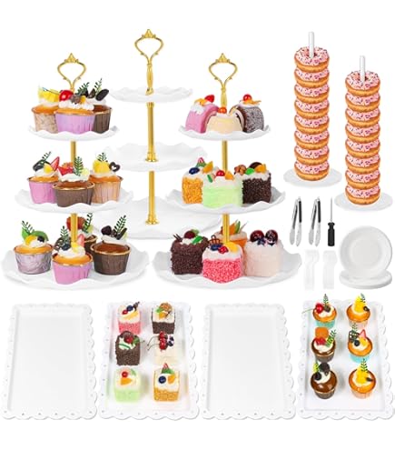 KINMRIS Lot De 2 Supports à Cupcakes En Aluminium Violet Avec