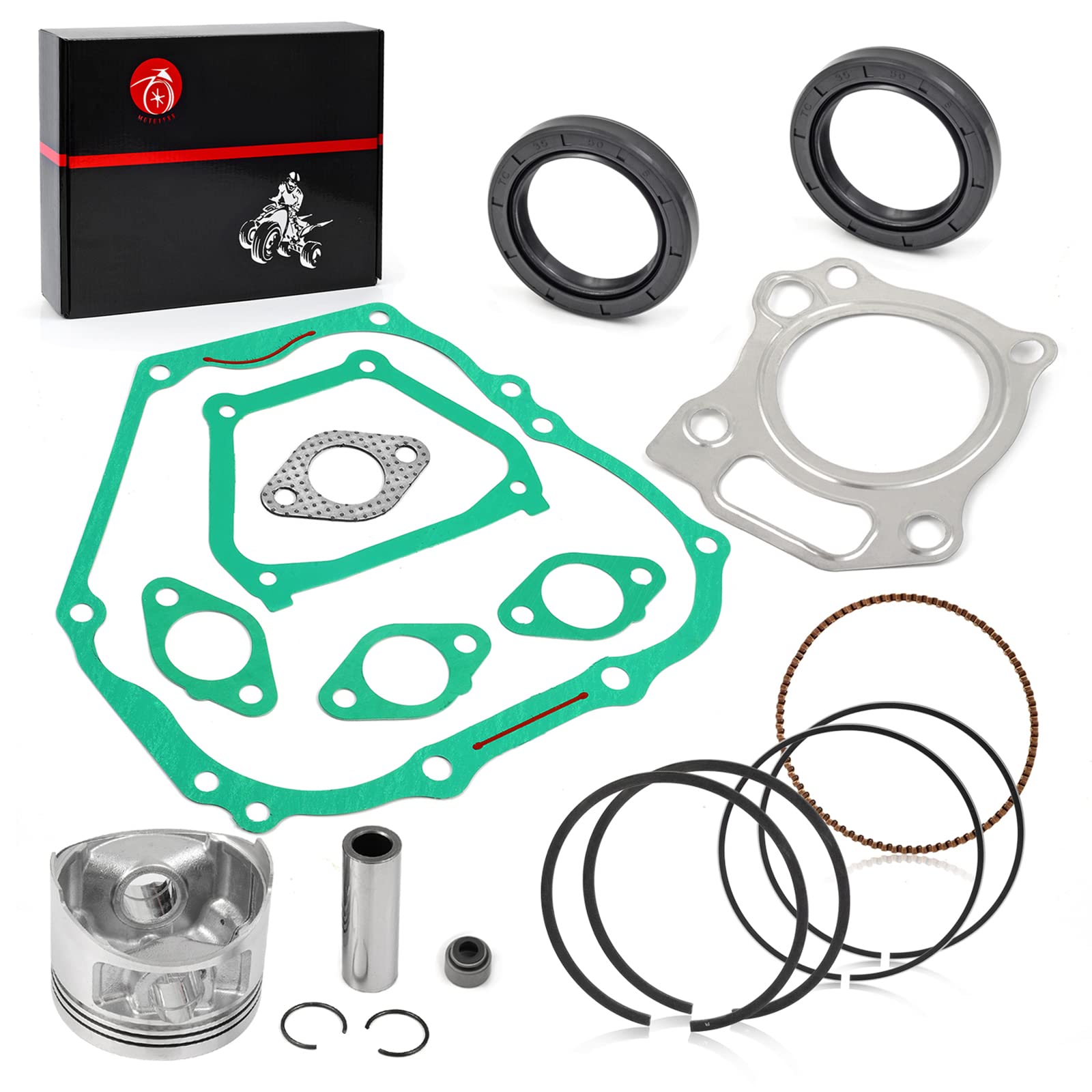 Photo 1 of 301cc Piston & Ring and Gasket Seal Engine Rebuild Kit STD Compatible with Yamaha Golf Cart G11 G16 G20 1996-2002