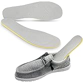 2 Pairs Shoes Insoles for Hey Dude Men's Wally Shoes, Classic Replacement Footwear Inserts for Comfortable Light-Weight and Cushion Shock Absorbing(M9)