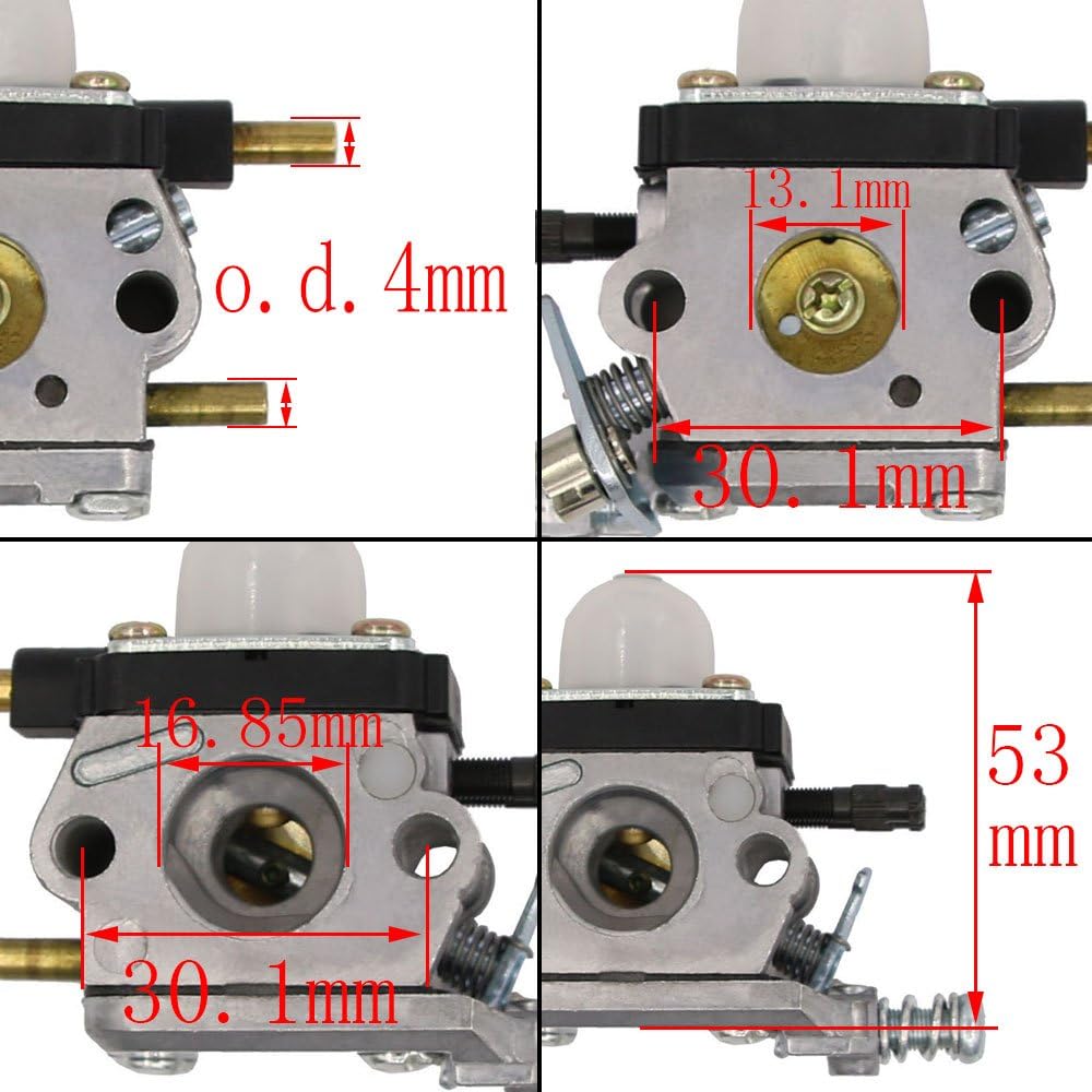 HOOAI C1U-K54A Carburetor Repower Kit for 2-Cycle Mantis 7222 7222E 7222M 7225 7230 7234 7240 7920 7924 Tiller/Cultivator : Garden & Outdoor