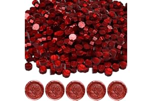 720Pcs Wax Sealing Beads, Wine Red Sealing Wax Beads,Octagon Wax Seal Beads for Wax Seal Stamp, Cards, Wedding Invitations, W