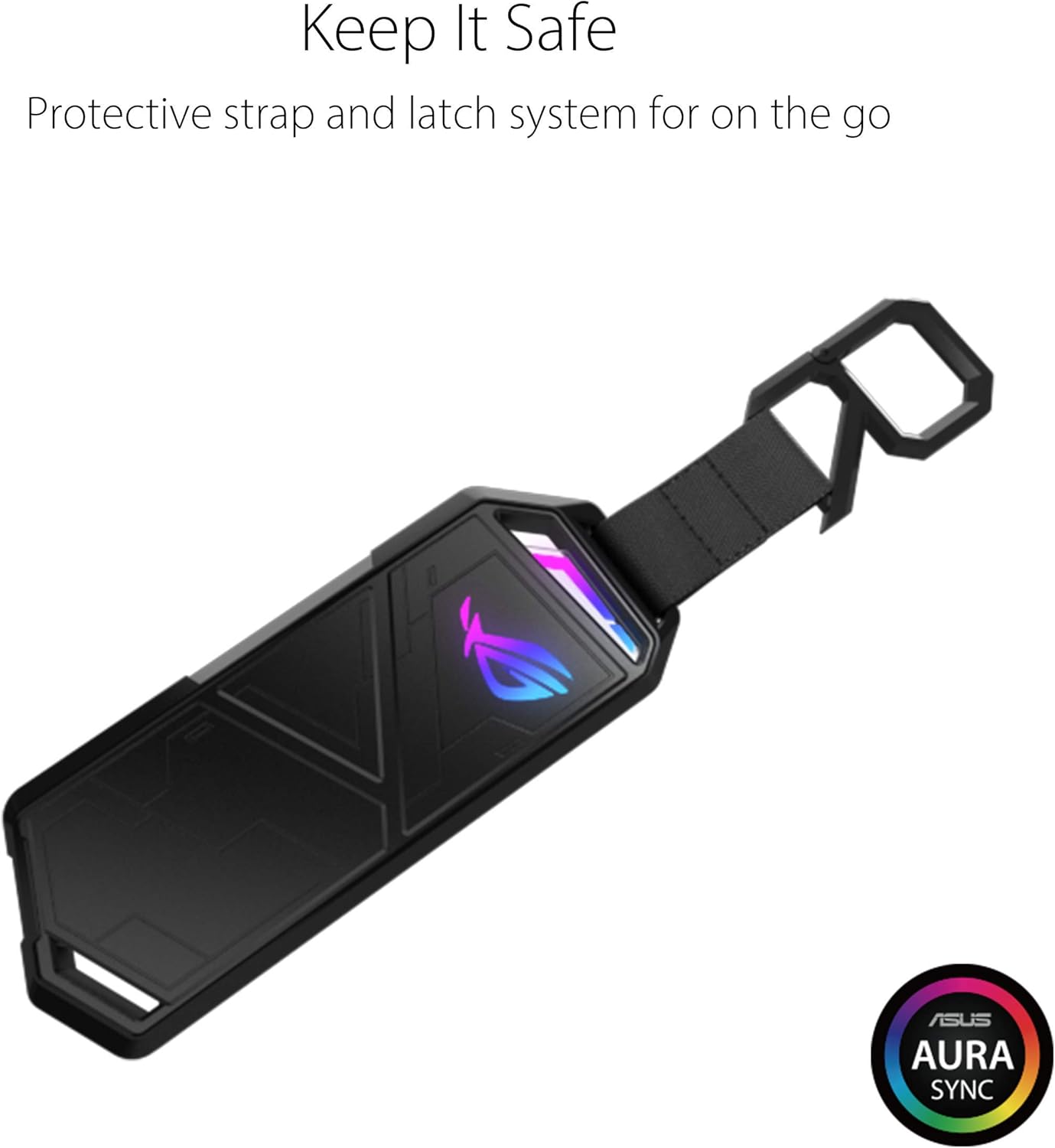 ASUS ROG STRIX Arion Aluminum Alloy M.2 NVMe SSD External Portable Enclosure Case Adapter, USB 3.2 Gen 2 Type-C (10 Gbps), USB-C to C and USB-C to A Cables, Fits PCIe 2280/2260/2242/2230 M Key/B+M Key: Computers & Accessories