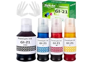 GI21 Ink Refill Bottles G3270 G3260 Ink for Canon PIXMA G3270 G1230 G1220 G2260 G2270 G3260 G3262 G3290 G4270 G4280 Printer (