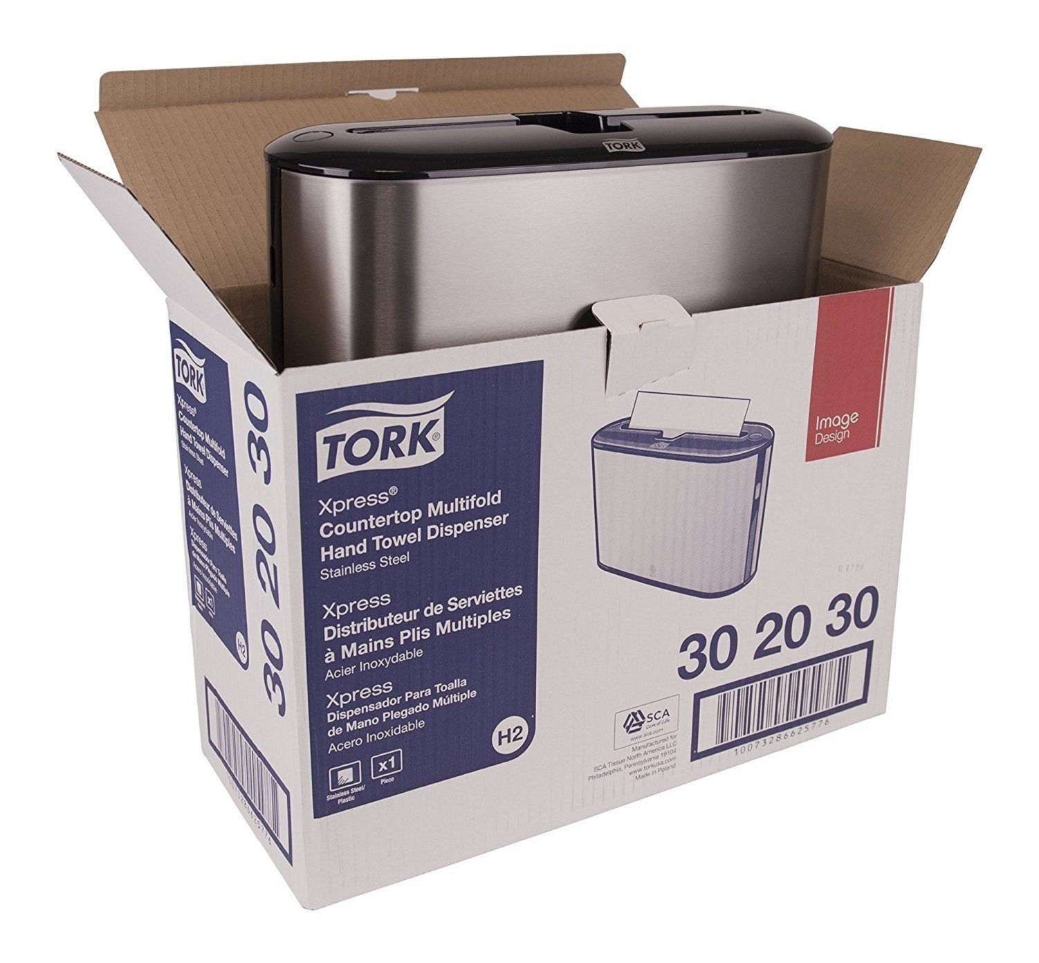 Tork 1 Xpress Countertop Multifold Hand Towel Dispenser 302030 Stainless Steel Buy Online In 