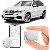 ZFSJTAG Car GPS Tracking Device for Vehicles, 1PCS Real Time GPS Tracker for Car Work with Find My (iOS Only),Hidden Mini GPS Tracker,No Monthly Fee (White Tracker, White Magnetic Case)