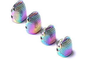AXEN 4 Pieces Sewing Thimble, Metal Dazzle Gold Sewing Thimble Finger Protector, Accessories DIY Sewing Tool, Two Size 4 Pieces
