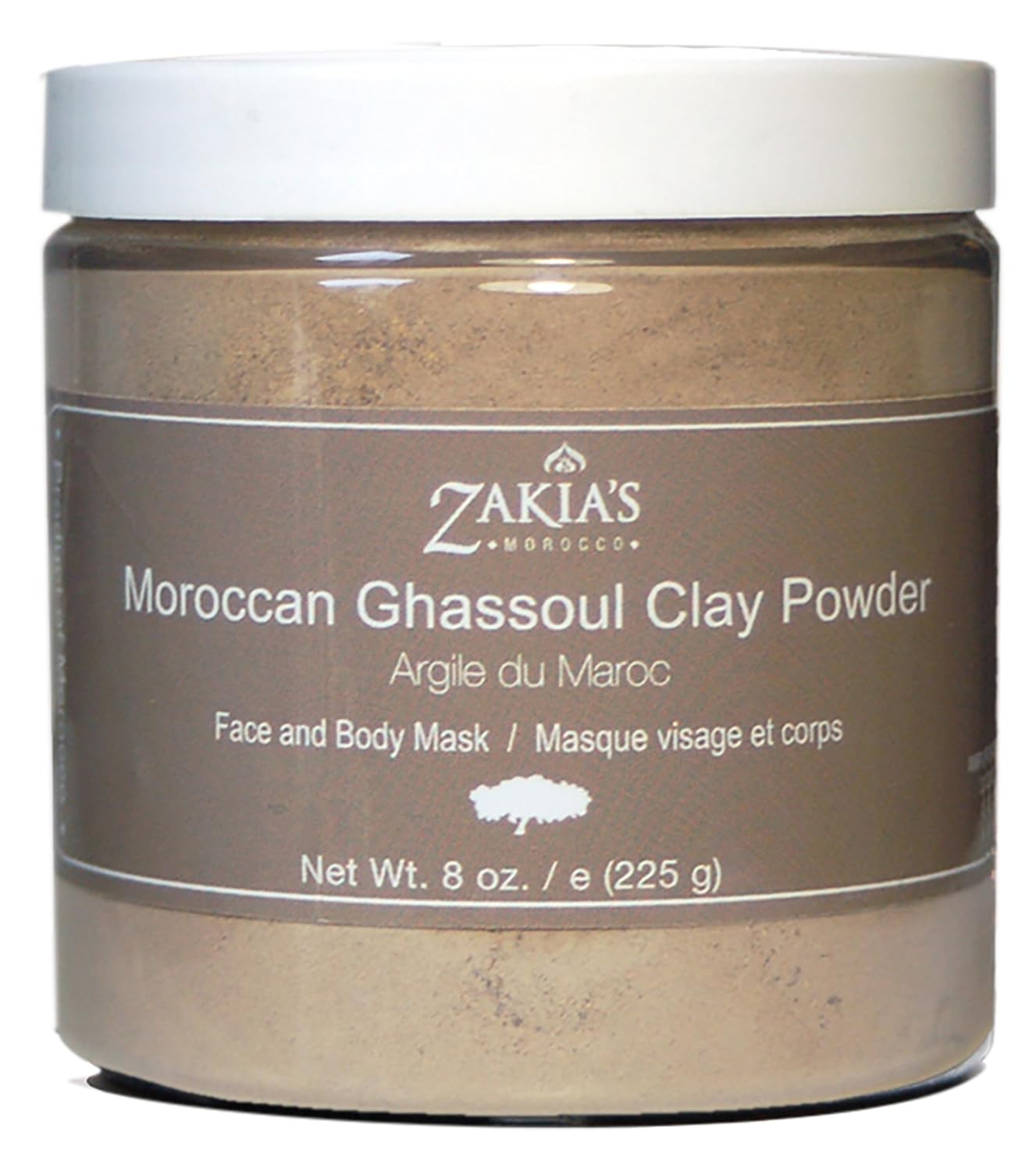 Moroccan Ghassoul Clay Mask - Organic Natural Facial Mask and Skin Care Treatment - Anti-aging Mud Mask Heals Dry & Oily Skin, Acne, Eczema & Psoriasis - 8 Oz