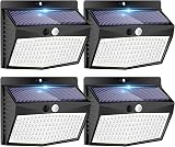 Peasur Solar Security Lights 168LED 4 Pack Motion Sensor IP65 Outdoor