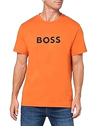 BOSS Regular Fit Short Sleeve Beach T-Shirt, Papaya