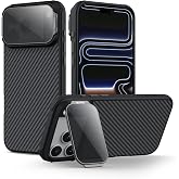 Nillkin for iPhone 17 Pro Magnetic Case,Carbon Fiber,Kickstand &amp; Camera Cover [Compatible with Magsafe/Military Grade Drop Tested] 6.3 inch Gray