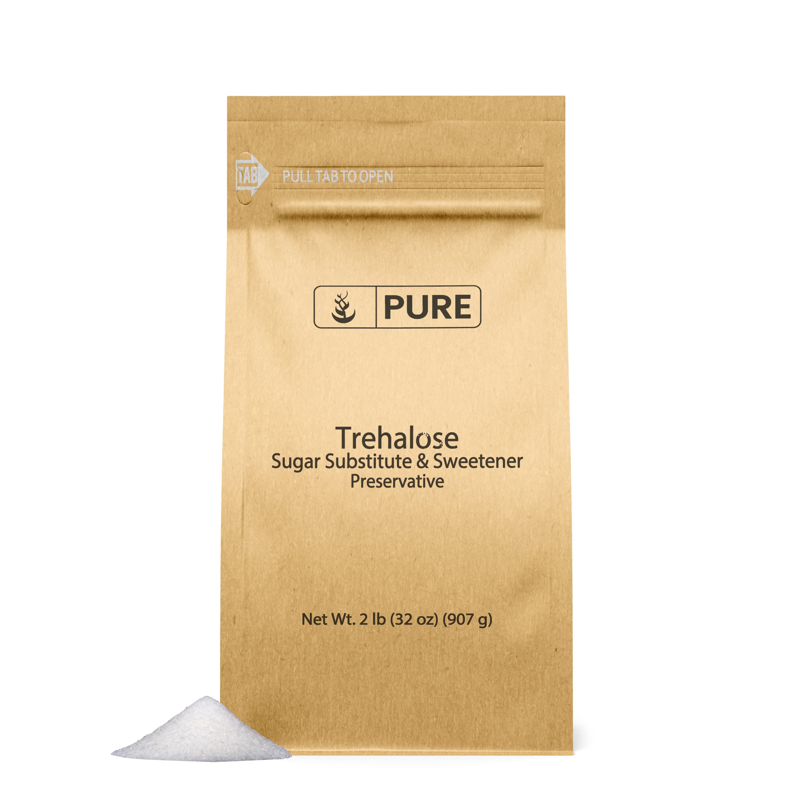 Pure Original Ingredients Trehalose (2 lb) Sugar Substitute, Natural Sweetener, Drinks & Baking