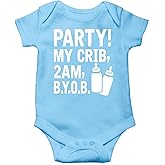 AW Fashions Party! My Crib, 2 AM, B.Y.O.B. Baby Bodysuit Cute Newborn Baby Girl or Boy Clothes Romper