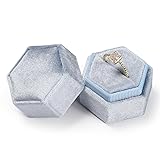 Etercycle Velvet Ring Box - Vintage Hexagon Premium