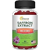 aSquared Nutrition Saffron Gummies - Saffron Extract Supplement - Pure Gummy Supplements Alternative to Capsules, Pills, Powder & Tea