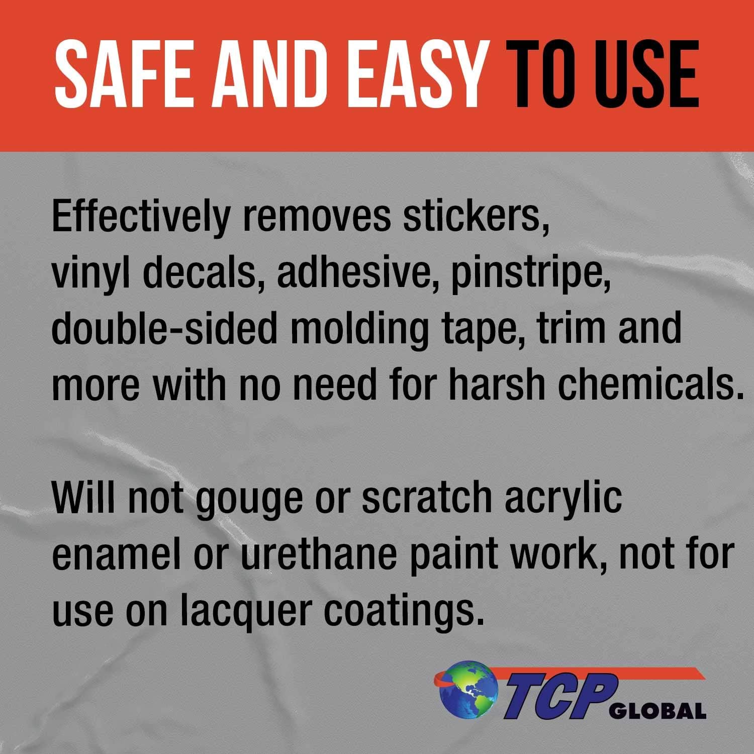 TCP Global Heavy Duty Rubber Eraser Wheel 4” Inch Pad & Adapter - Pinstripe, Adhesive Remover, Vinyl Decal, Graphics Removal Tool - - 