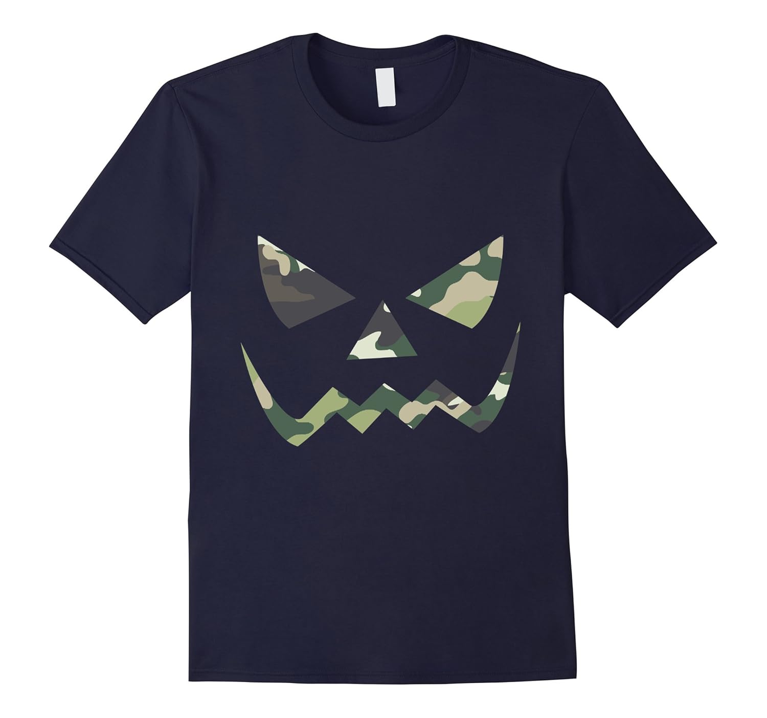 Funny Halloween T-Shirt Camouflage pumpkin smile-FL