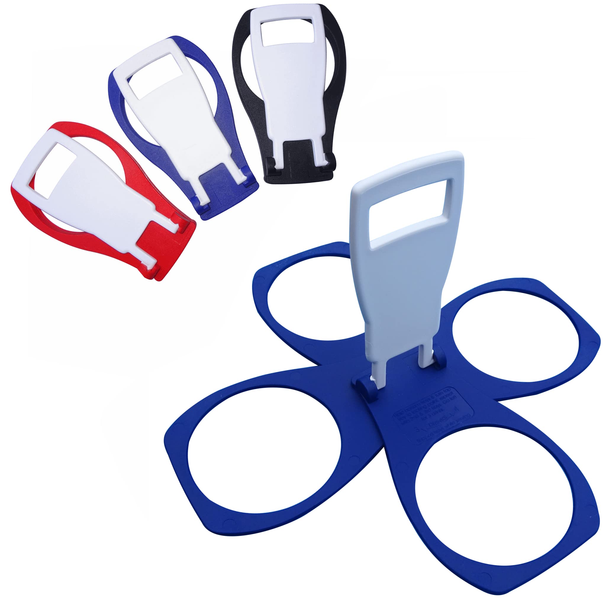 CarryAround Fold Away Cup Carrier/Caddy [MADE IN UK] [3 PACK] Take-Out Coffee Soft Drink Pint Beer Beverage Holder, Sturdy Reusable Pocket Size, Festival Sports Gigs Easy safe - hot drinks, 2,3,4 cups