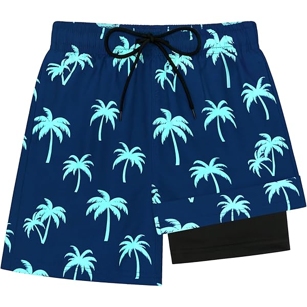 thumbnail image 2 of RPLIFE Red Green Candy Swim Trunks For Boys, Anti Chafe Swim Trunks 2 of 10