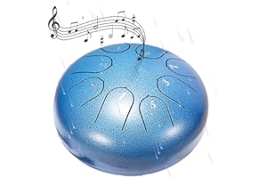 Generic Rain Drum for Outside Garden,Chakra Drum for Rain Outdoor, Drum Rain Chime Waterproof,Rain Drum for Garden Instrument, chakra Drum 6 Inches 8 Notes, Chakra Rain Drum Outdoor (Blue)