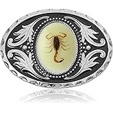 HUABOLA CALYN Vintage American Belt Buckle Men Western Cowboy Luminous Scorpion Tiger eye Black agate Belt Buckles