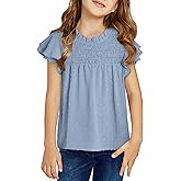 bilbean Girls Elegant Polked Swiss Dot Long Sleeve Shirts Tops 6-15 Years