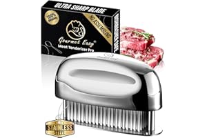 Meat Tenderizer Tool, Easy to Clean, One Piece Design - No Disassembly Needed, Ultra Sharp Needle Blades 100% Stainless Steel