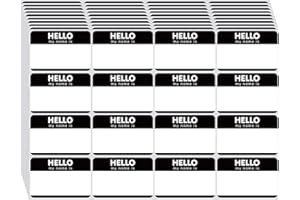 Zacool 480 Pcs Black Name Tag Stickers (3 "x 2") Identification Badges,Peel and Stickers "Hello My Name is" Name Tags Stickers Newborn Baby Name Sticker for Themed Party Family Home School Office