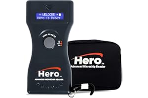 MICROCHIP ID FOR THE ANIMAL WORLD Hero Universal Microchip Scanner – Reads ISO & Non-ISO Pet Microchips – Bluetooth® Enabled with 15-Minute Display Hold – Backlit LCD Screen, Protective Case & FCC Certified – 7-Inch Handheld Reader