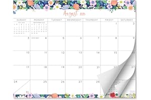 S&O Floral Magnetic Fridge Calendar from July 2025-Dec 2026 - Tear-Off Refrigerator Calendar to Track Events & Appointments -