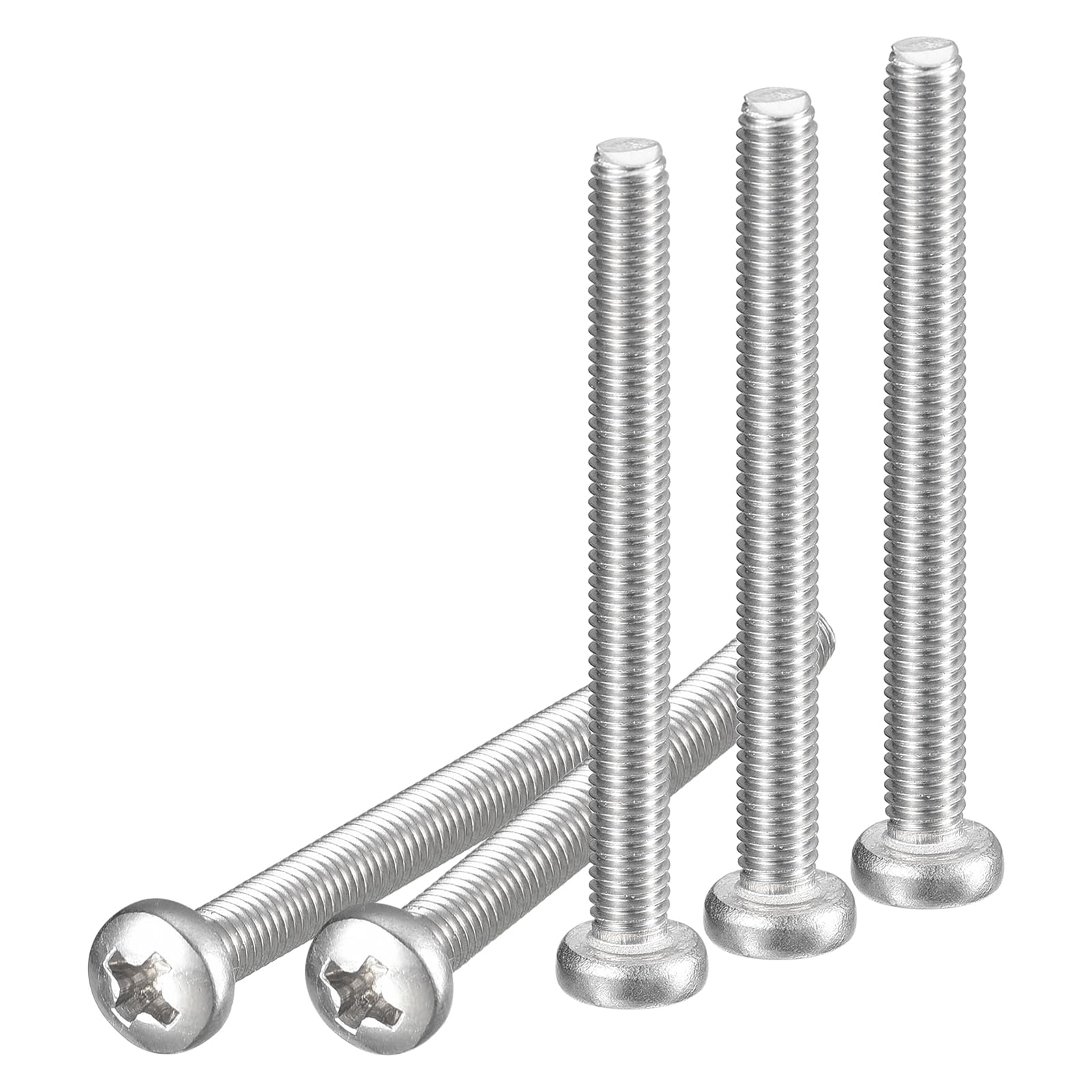 DTGN M3x30mm Pan Head Machine Screws, 100Pcs 304 Stainless Steel, Phillips Drive, Metric Coarse Full Thread, Bright Finish, Screws Bolts Kit — image 1