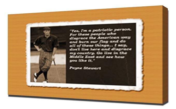 Amazon.com: Payne Stewart Quotes 4 - Canvas Art Print: Posters & Prints