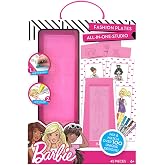 Horizon Group USA Barbie Fashion Plates All in One Studio &ndash; Barbie Sketch Design Activity Set &ndash; Fashion Design Kit for Kids Ages 6 and Up