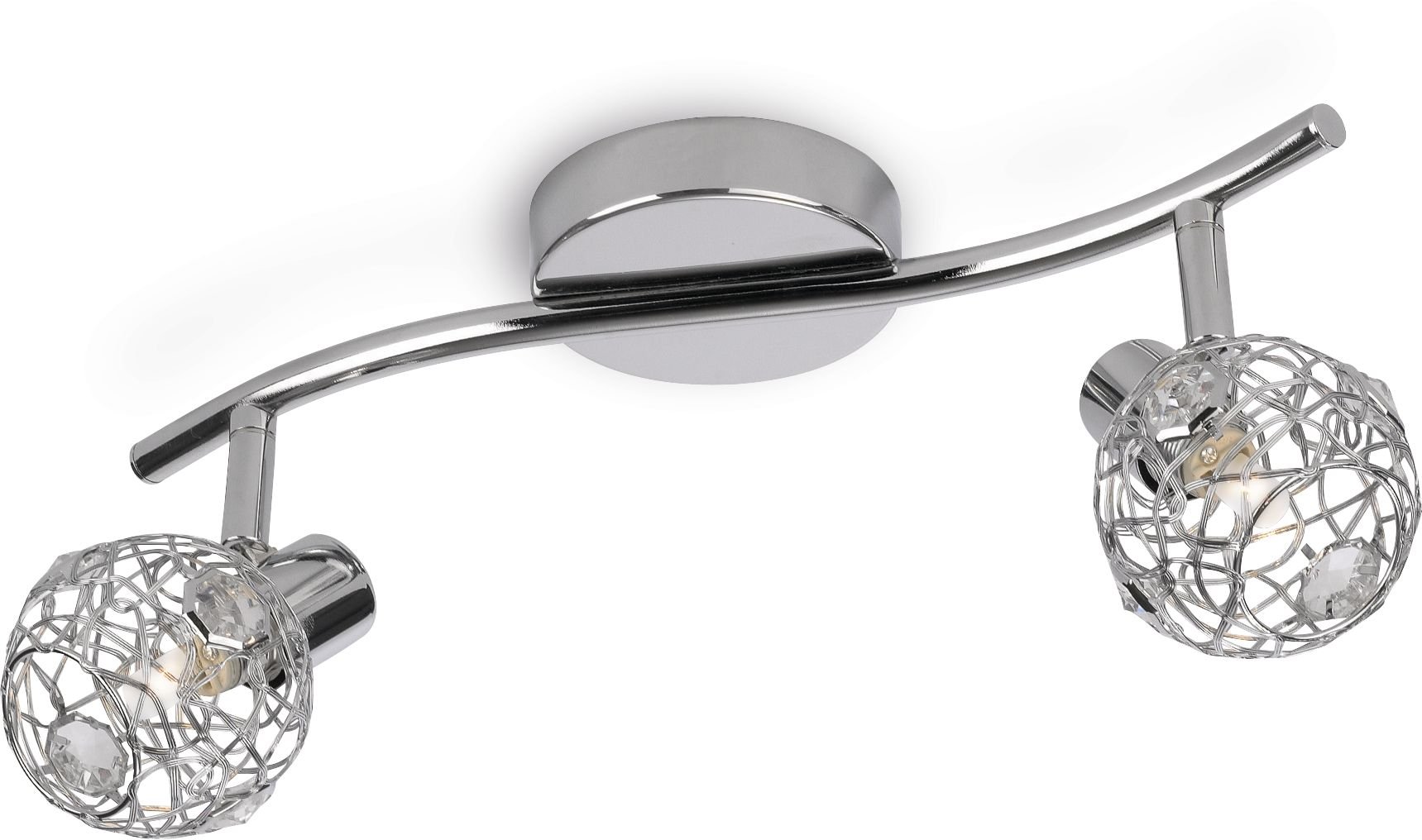 Philips Myl Hosta 5581211PN E Spotlight 2 Bulbs 2 x 28 W Excl. Lumen, Steel, 5 Watts, G9, Chrome, 10.7 x 36 x 13.7 cm