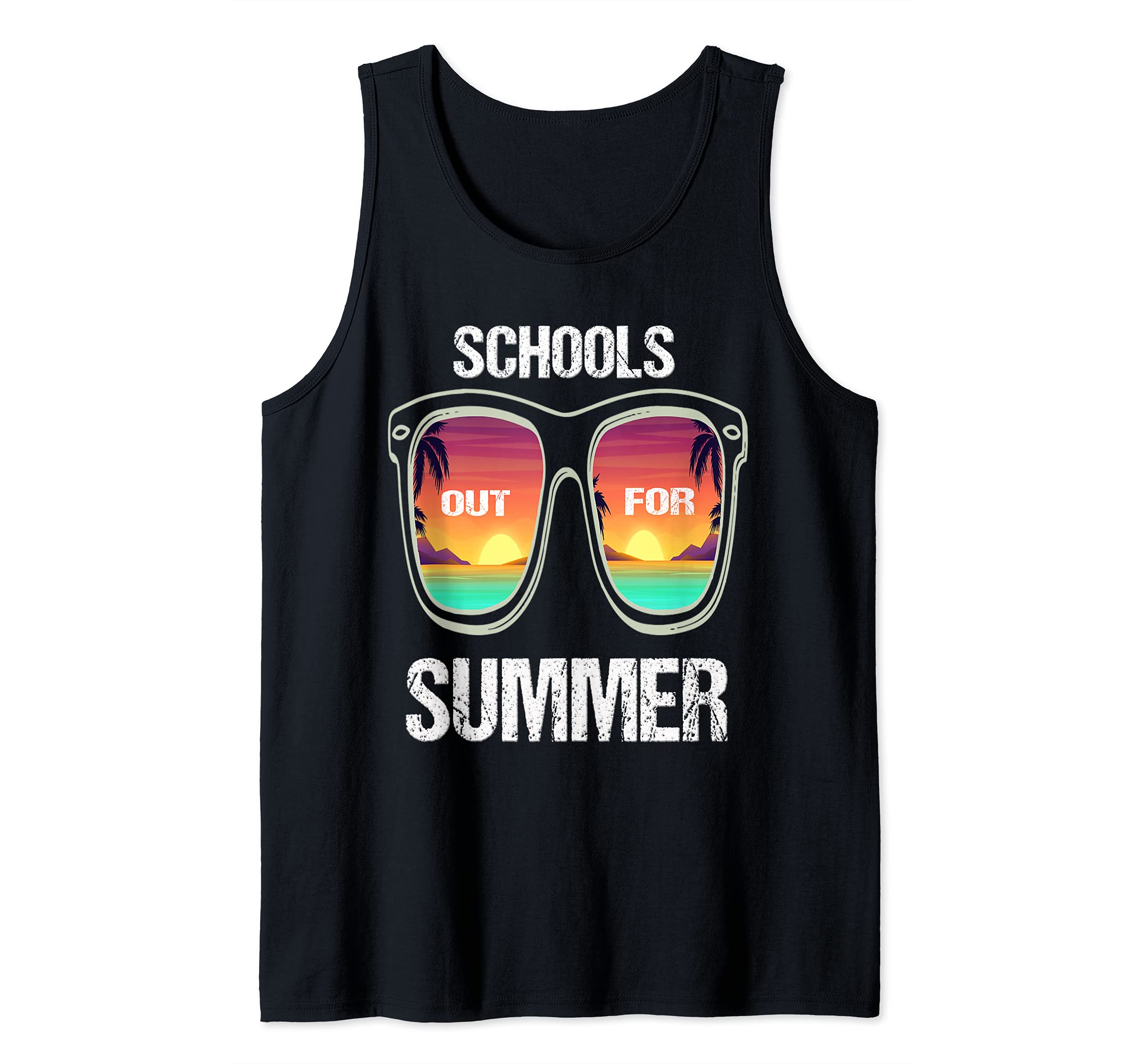 Schools Out For Summer Vintage Retro Teacher Student Tank Top
