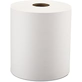 Windsoft Commercial Paper Towels, Hardwound Roll Hand Towels, 6-Pack, 8" x 800ft per Roll, White, Hardwound Towel Dispensers Refill