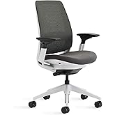 Steelcase Series 2 Ergonomic Office Chair, Carpet Floors, Graphite | Ergonomic Work Chair with Wheels for Carpet, with Back Support, Weight-Activated Adjustment &amp; Arm Support, Chair for Desk