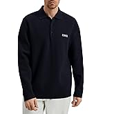 K-Swiss Men's Knit Polo Shirts - Long Sleeve Polo Sweaters Shirt Classic Collared Button Casual Work Golf