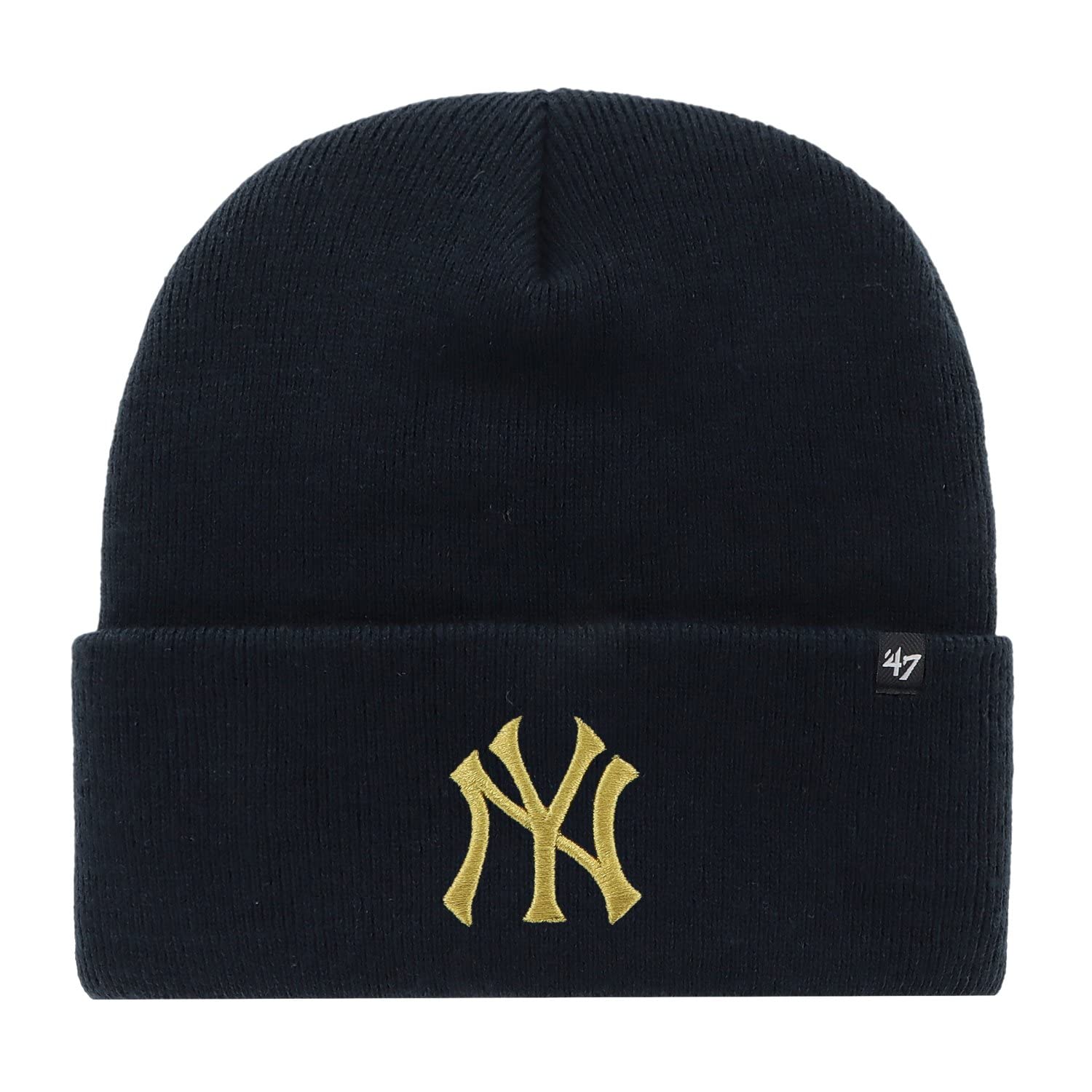 47 Brand Knit Beanie - Haymaker Metallic NY Yankees Navy