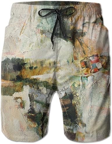 mens elastic waist shorts with fly