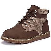 Frank Mully Kids Ankle Boots Boys Girls Outdoor Booties Kids Comfort Work Boot Lace Up Hiking Shoes (Toddler/Little Kid/Big Kid)
