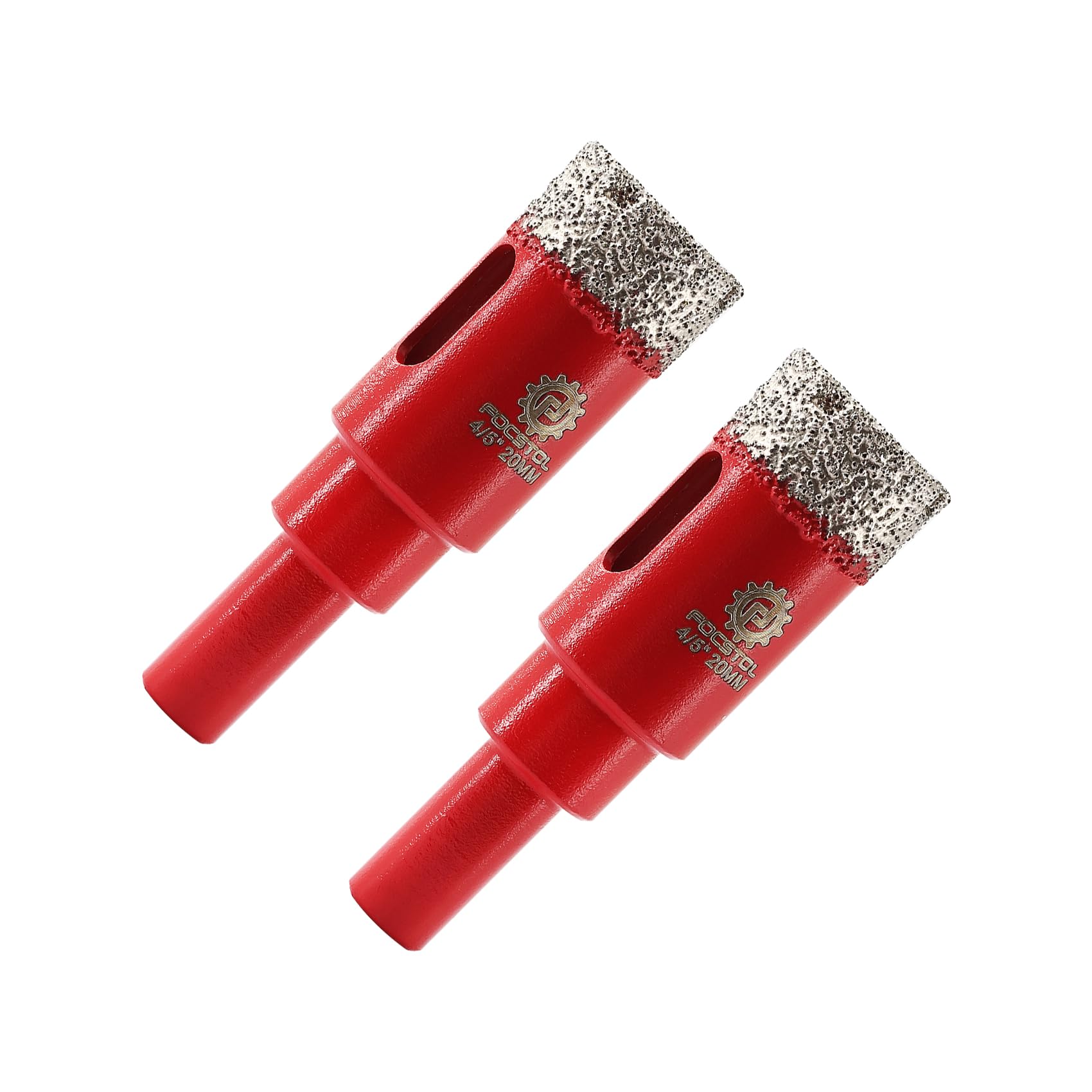 FOCSTOL Diamond Core Drill Bit - 2pcs 20mm Diamond Hole Saw with Round Shank for Porcelain Tile Ceramic Marble Granite — image 1