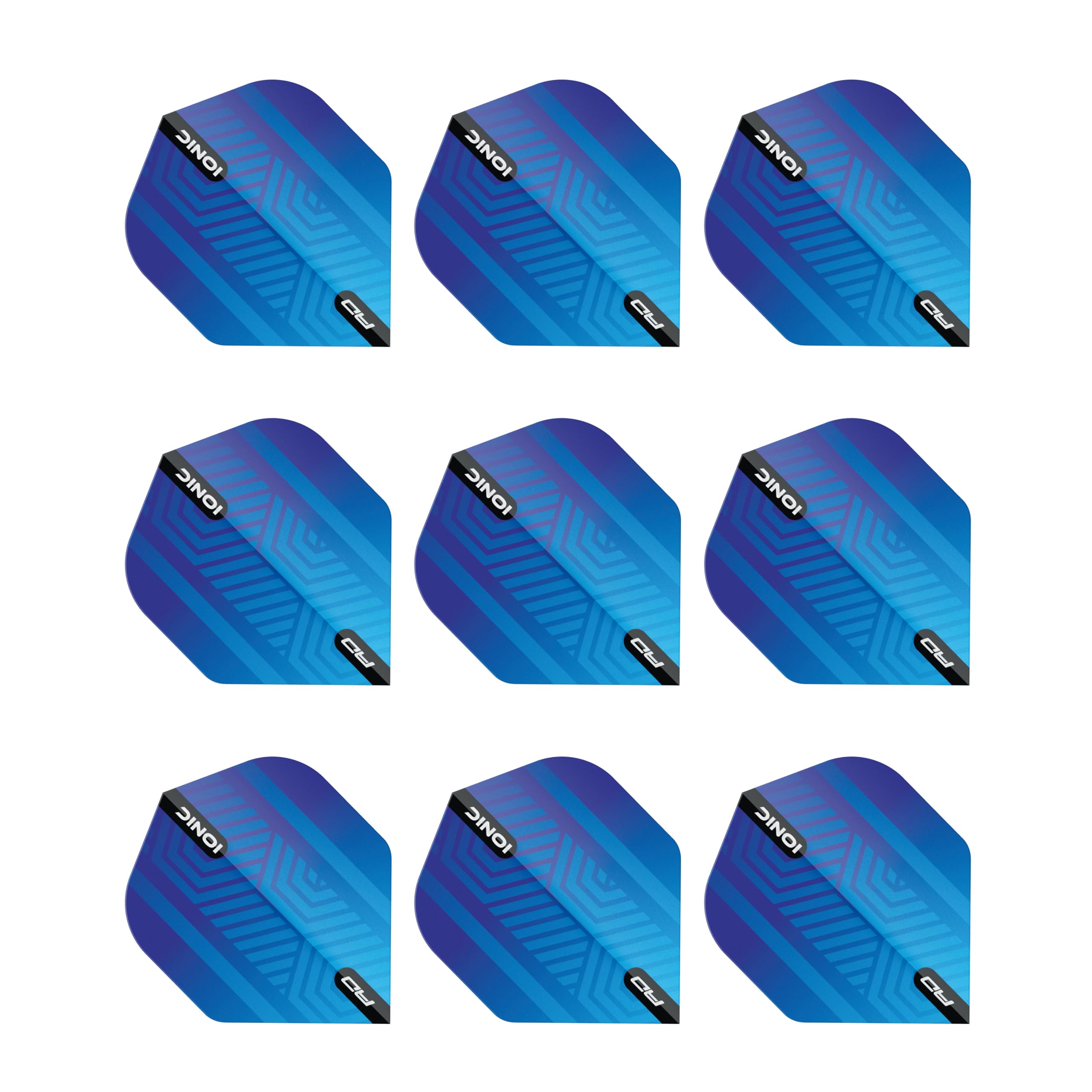 RED DRAGON Hardcore Ionic Blue Dart Flights - 3 sets Per Pack (9 Dart Flights in total)