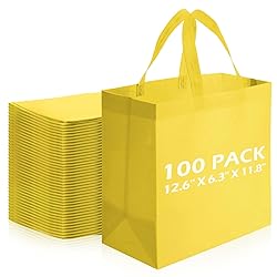 Reginary Reusable Totes Bags - 100 Pcs Non Woven