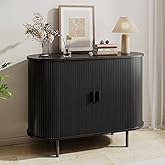 Buffet Sideboard Cabinet with Storage, 40" Fluted Cabinet with Sliding Door & Adjustable Shelf, Modern Accent Coffee Bar Cons